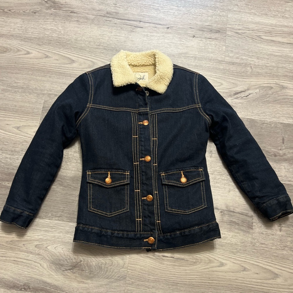 PEEK DUNGAREES Nordstrom Kids Jean Jacket with Sherpa lining